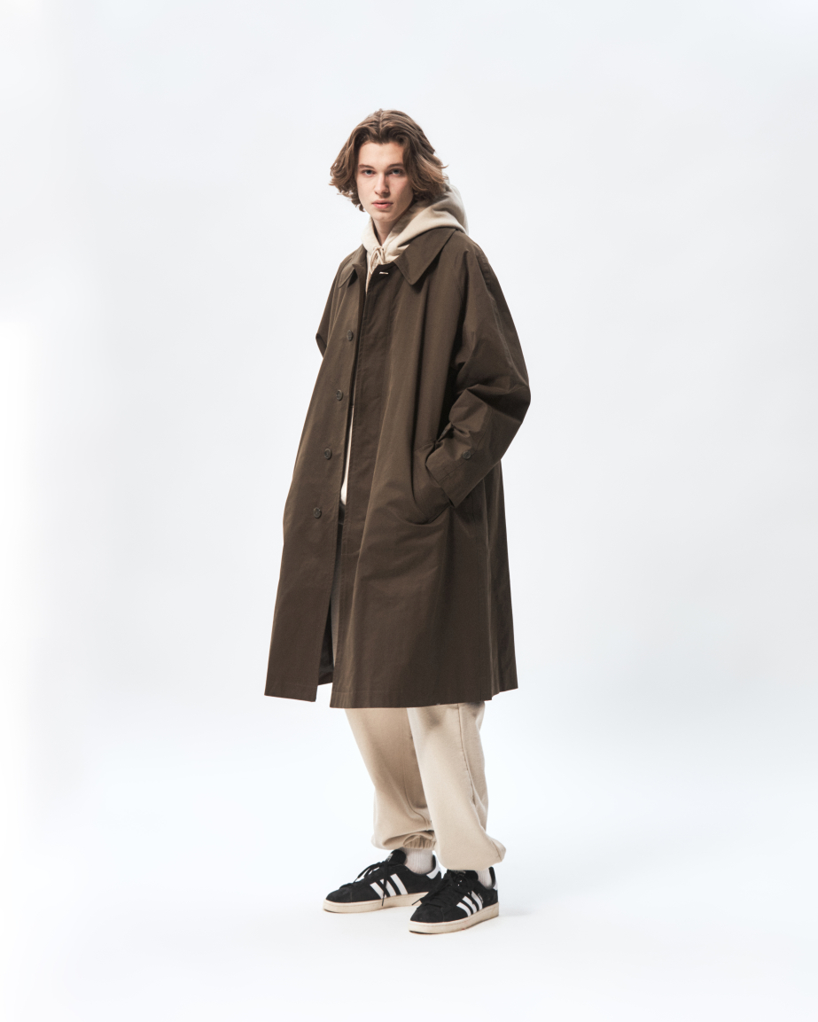 [Essential Balmacaan Coat Navy]